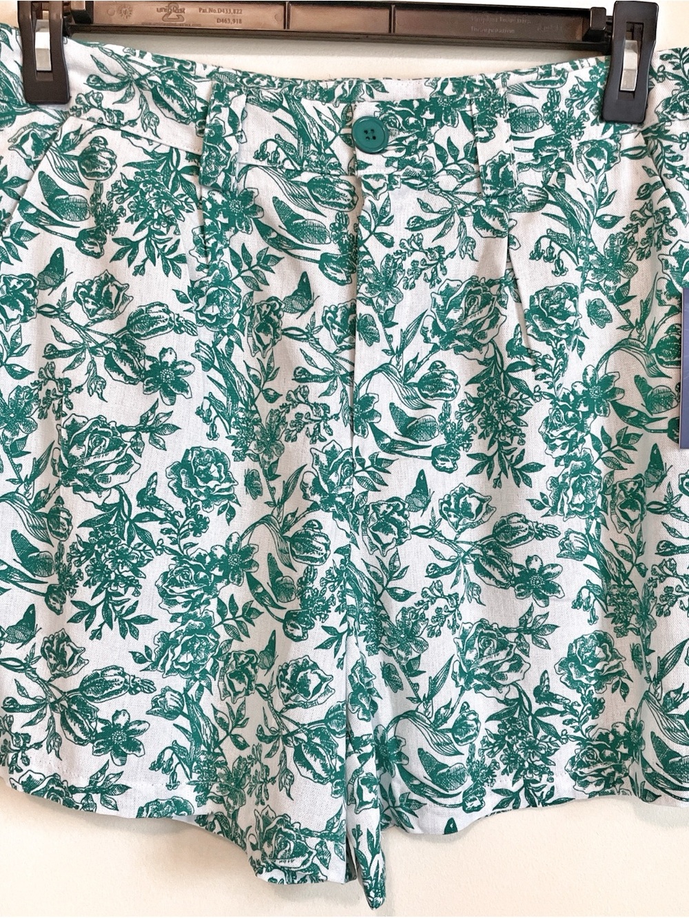 Lark + Grey Green Floral Shorts